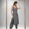 Grey Cotton Bengal Handwoven Kurta Set