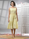 Yellow Cotton Bengal Handwoven One Piece