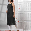 Black Cotton Bengal Handwoven Kurti