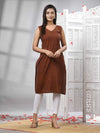 Maroon Cotton Bengal Handwoven Kurti