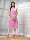 Deep Pink Cotton Bengal Handwoven Kurti