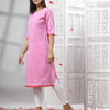 Pink Cotton Bengal Handwoven Kurti