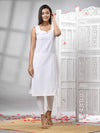 White Cotton Bengal Handwoven Kurti