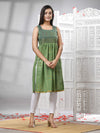 Green Cotton Bengal Handwoven Kurti