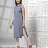 Grey Cotton Bengal Handwoven Kurti