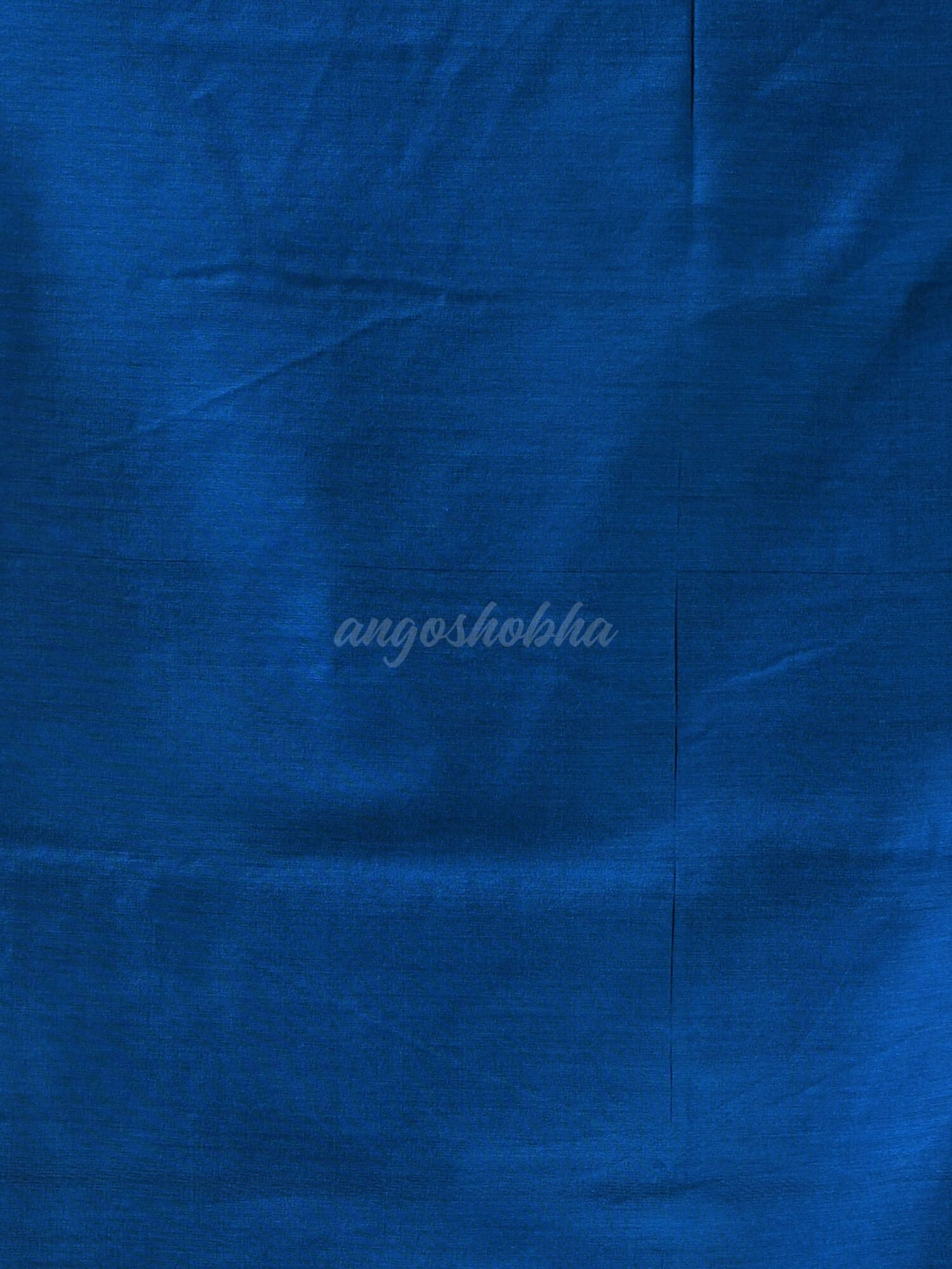 Black Cotton Blend With Turquoise Pallu Handloom Saree