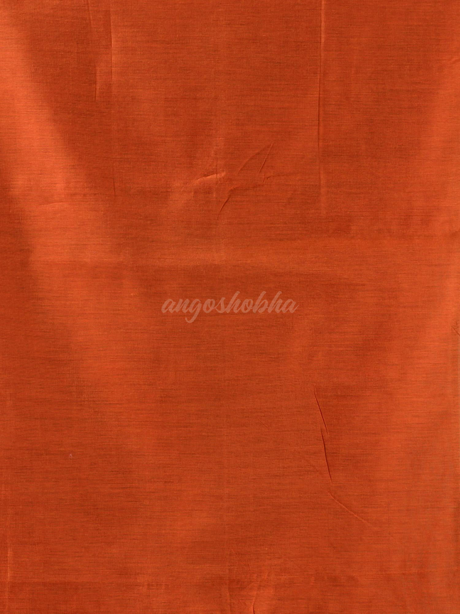 Rani Cotton Blend With Orange Pallu Handloom Saree