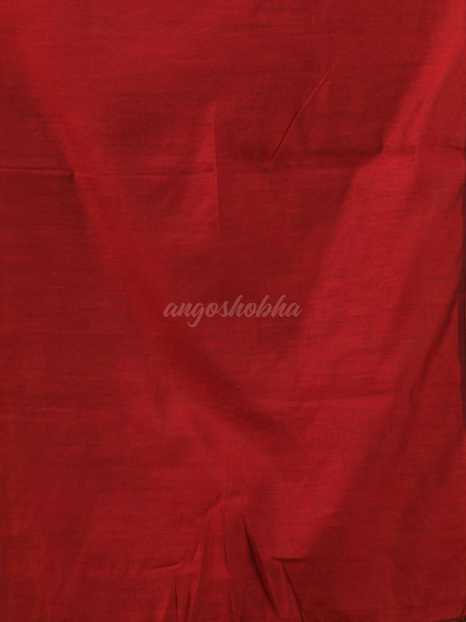 Yellow Cotton Blend With Red Pallu Handloom Saree