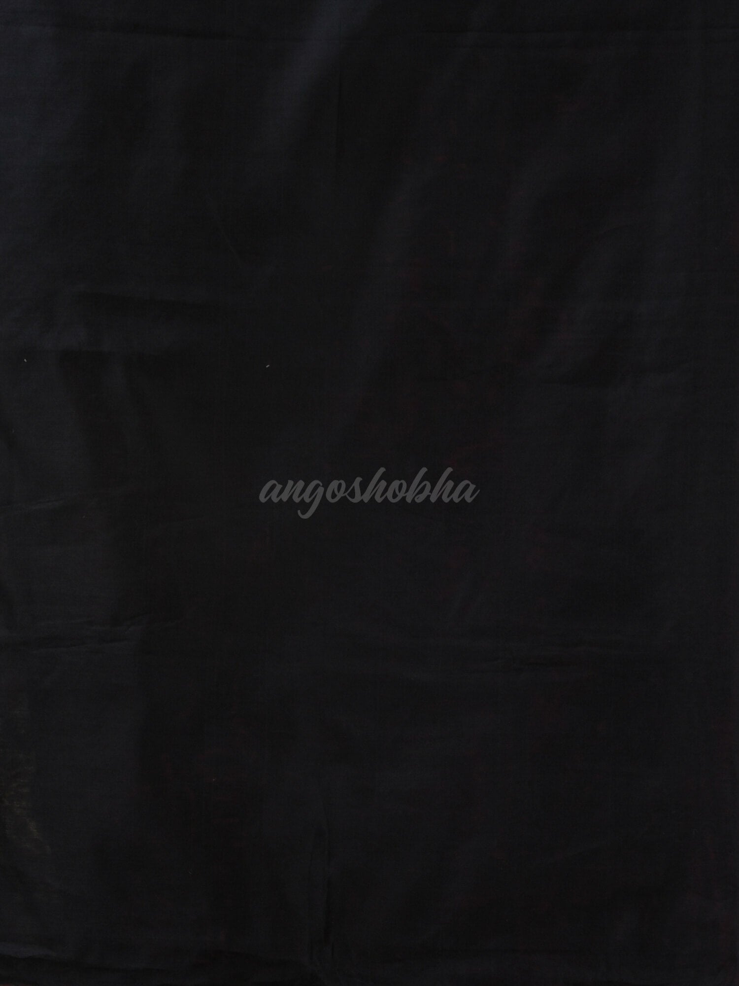 Red Cotton Blend With Black Pallu Handloom Saree