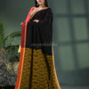 Black Cotton Blend Jacquard Work Handloom Saree