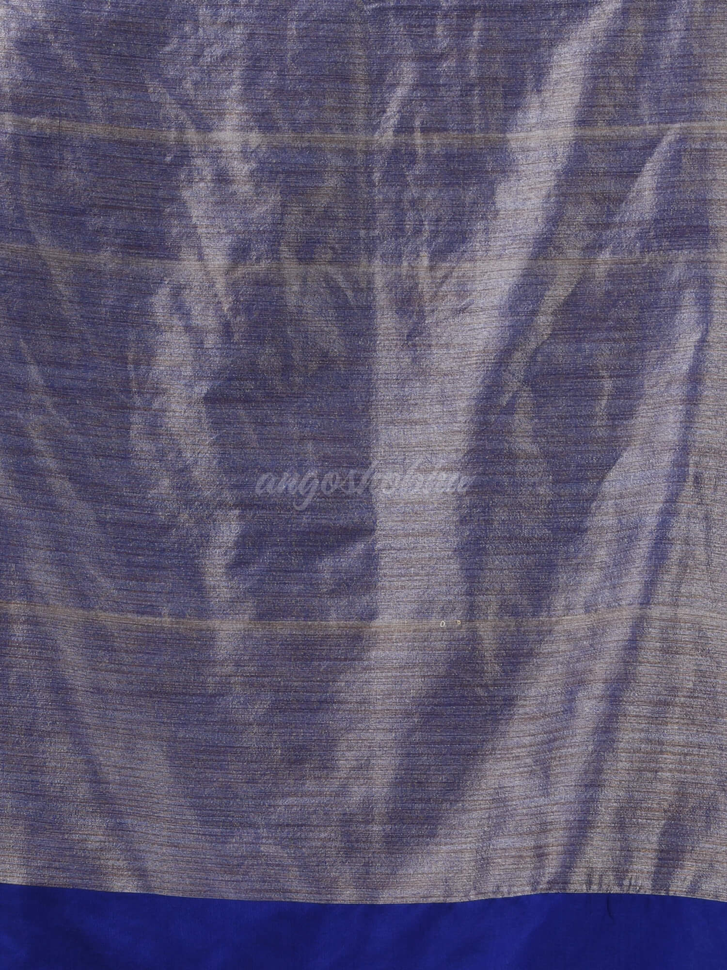 Blue Cotton Blend Dupion Silk Pallu Handloom Saree