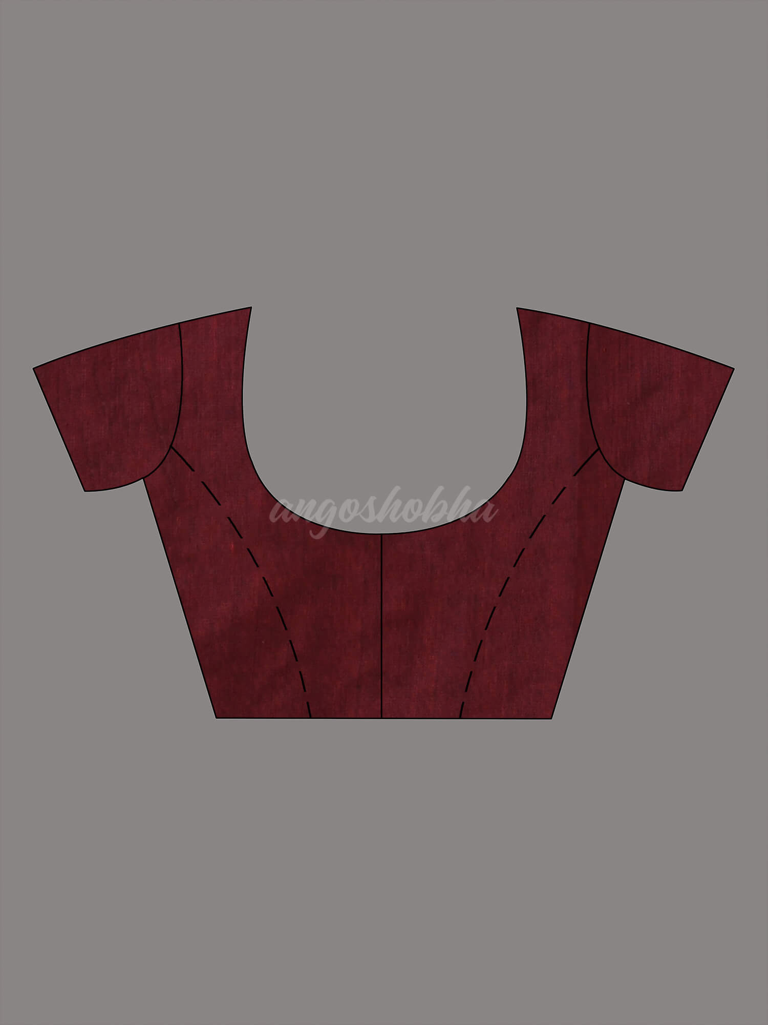 Maroon Cotton Blend Dupion Silk Pallu Handloom Saree