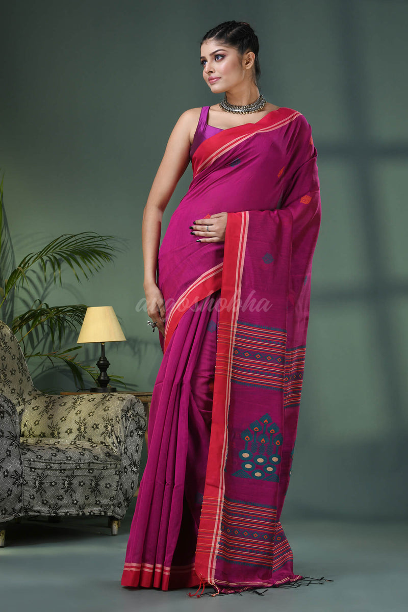 Rani Cotton Blend Jacquard Work Handloom Saree