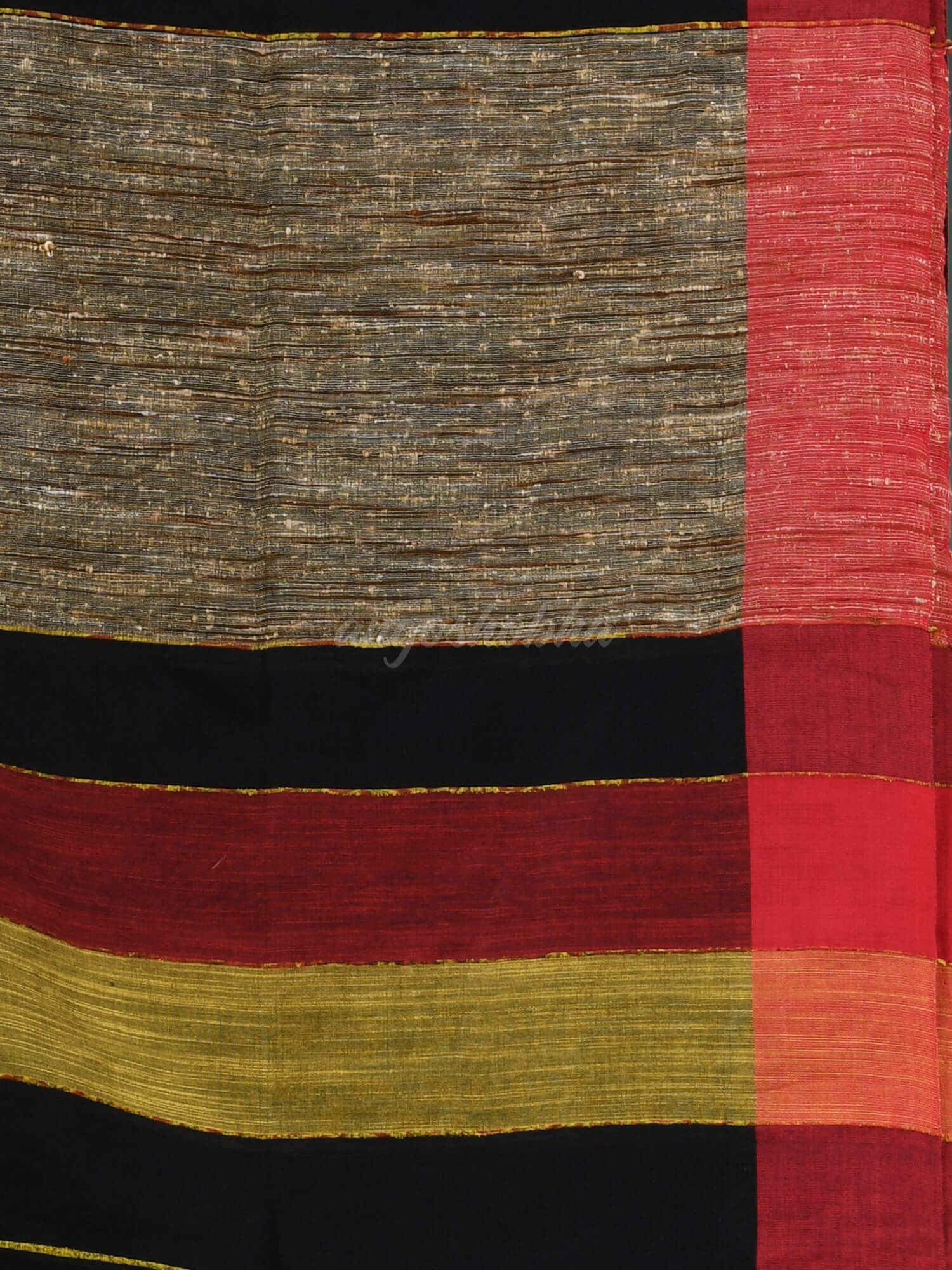 Black Cotton Handloom Saree