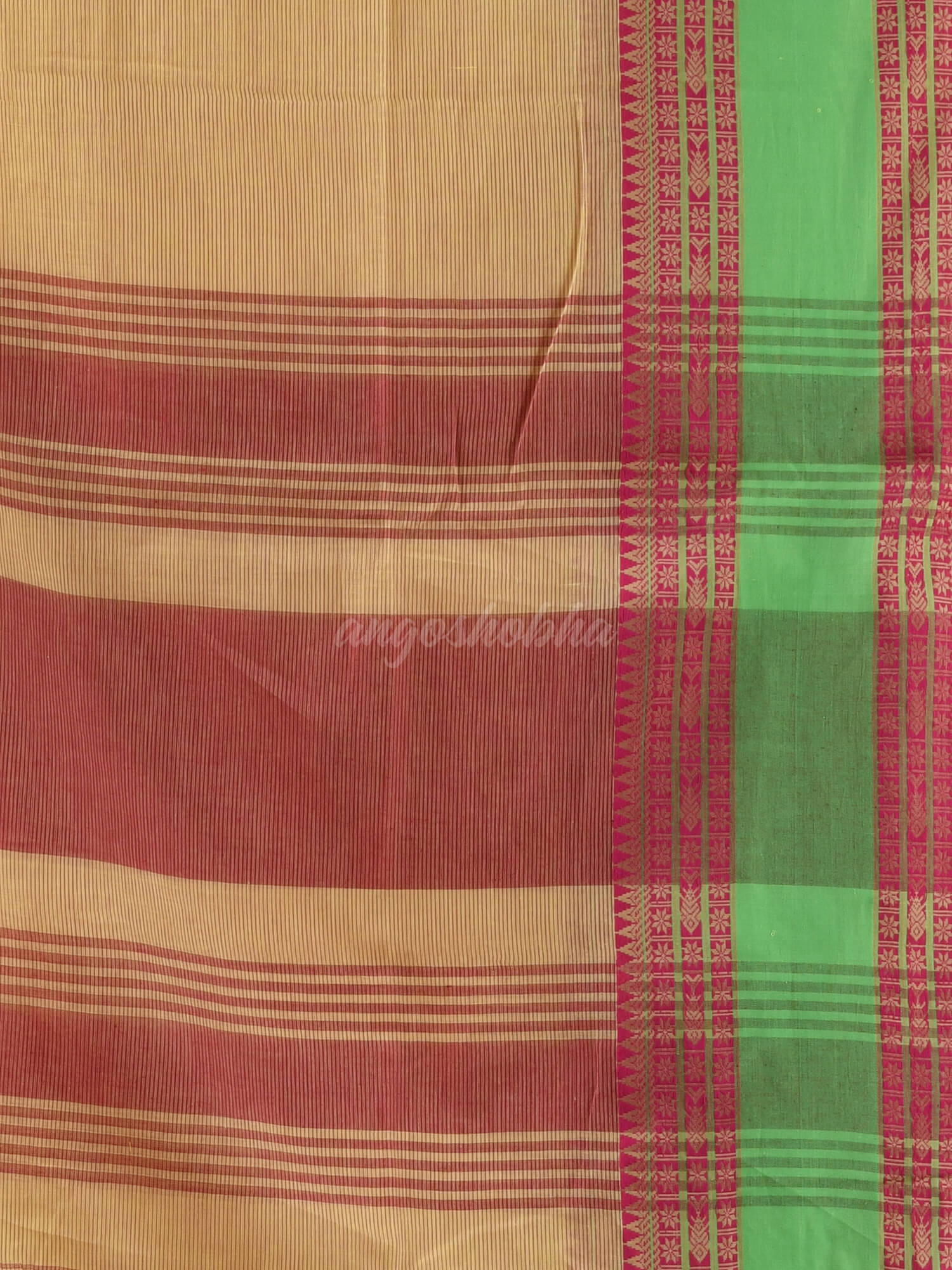Lemon Cotton Jacquard Border Handloom Saree