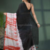 Black & White Cotton Srivari Handloom Saree