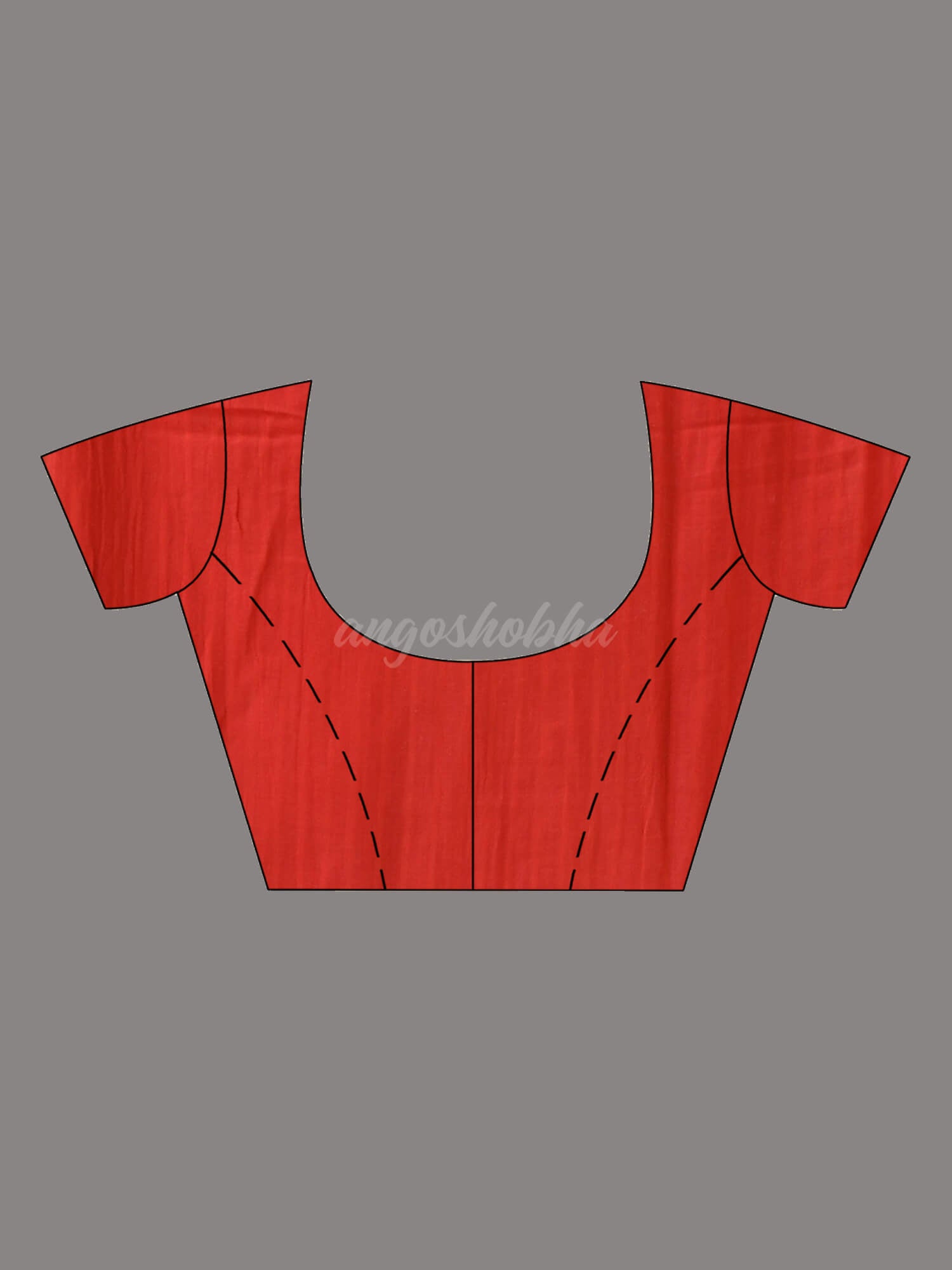 Red & Sky Blue Cotton Srivari Handloom Saree