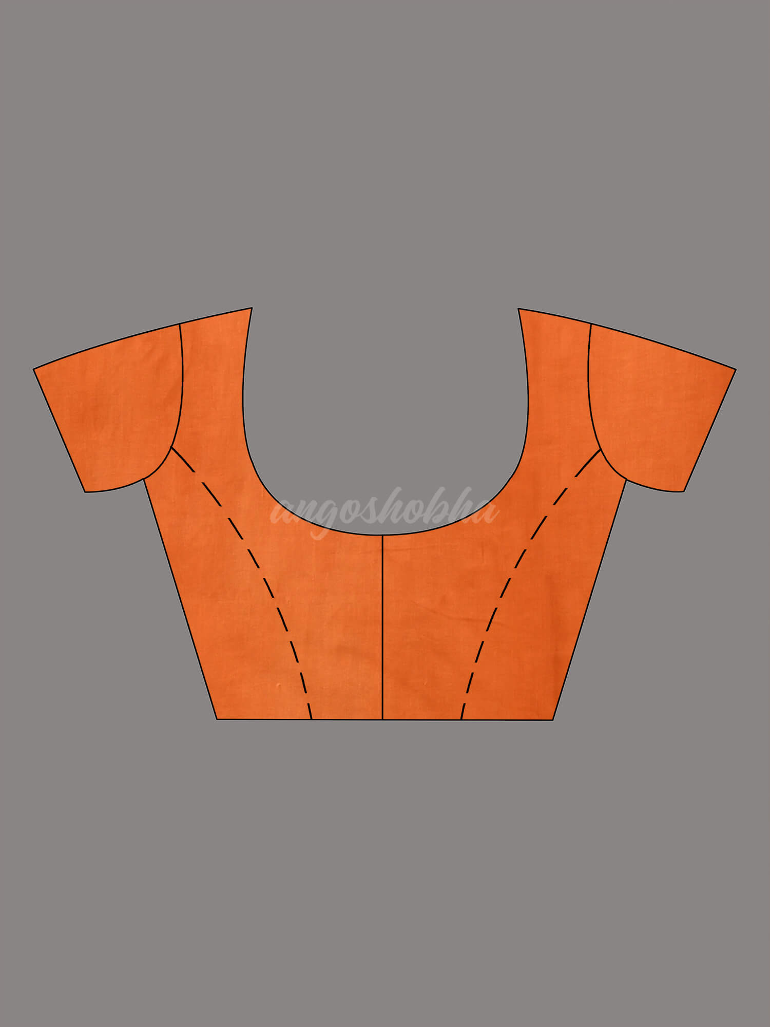 Orange & White Cotton Srivari Handloom Saree