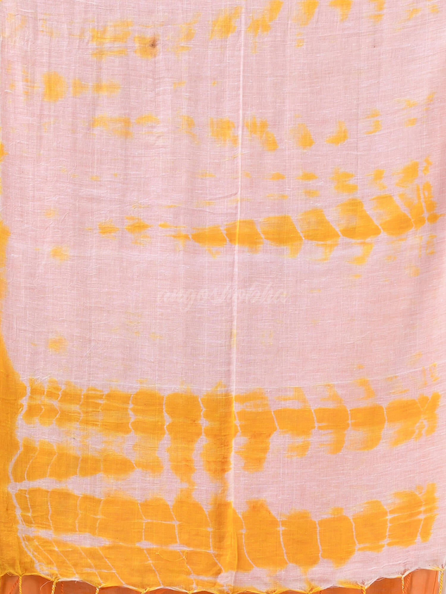 Orange & White Cotton Srivari Handloom Saree