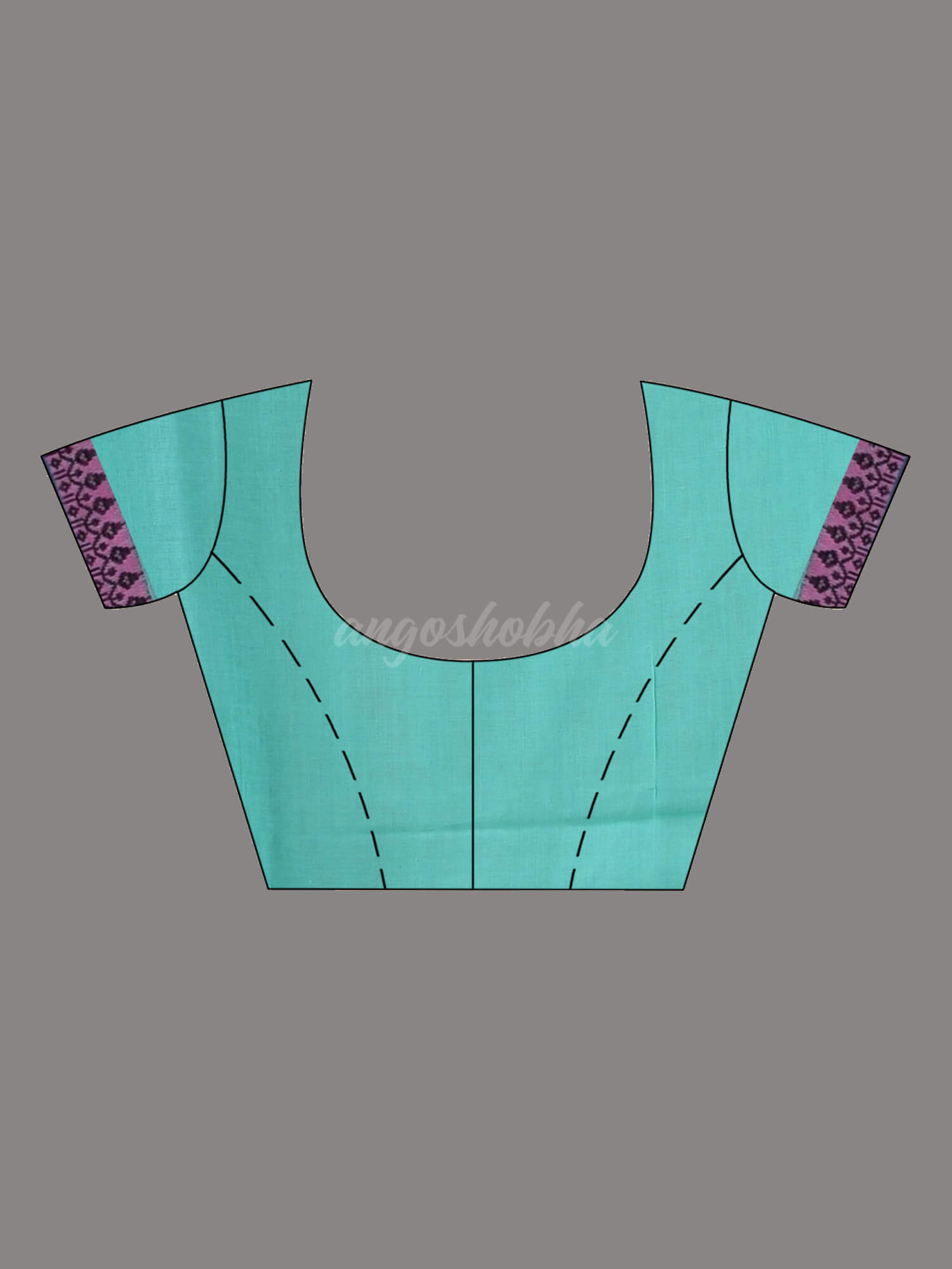 Teal Cotton Jacquard Border Handloom Saree