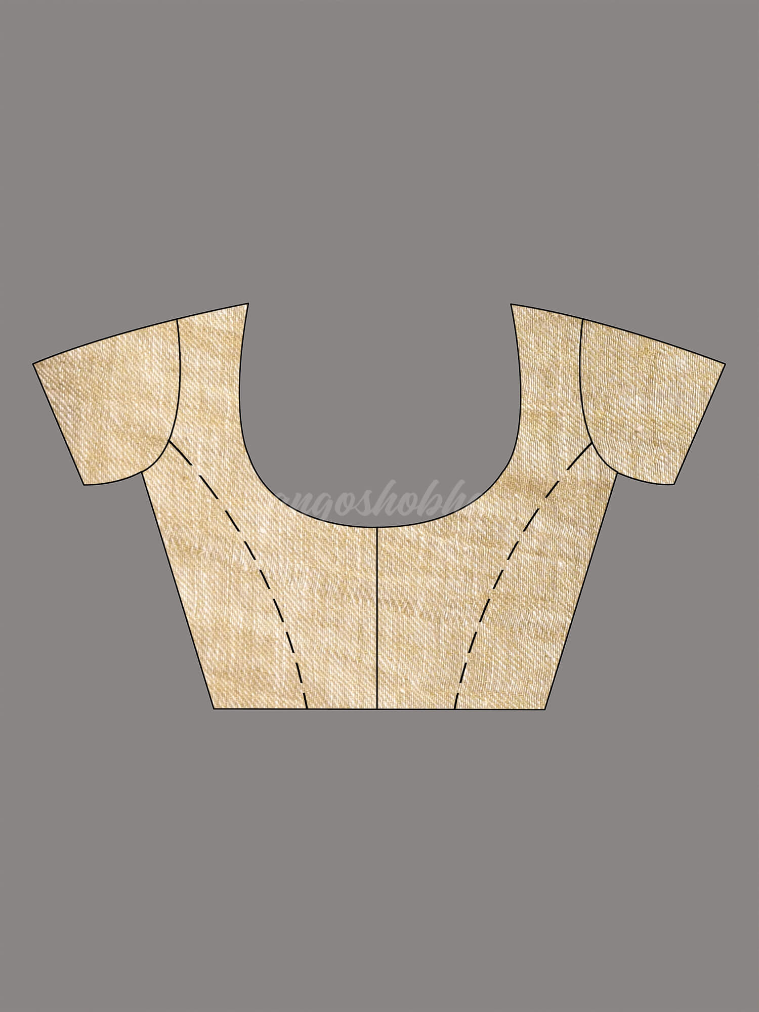 Sage Green Linen Zari Pallu Handwoven Saree blouse