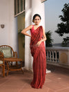 Maroon Linen Srivari Handwoven Saree