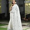 White Linen Jamdani Work Handwoven Saree