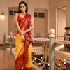 Yellow Matka Silk Red Taidai Jacquard Saree