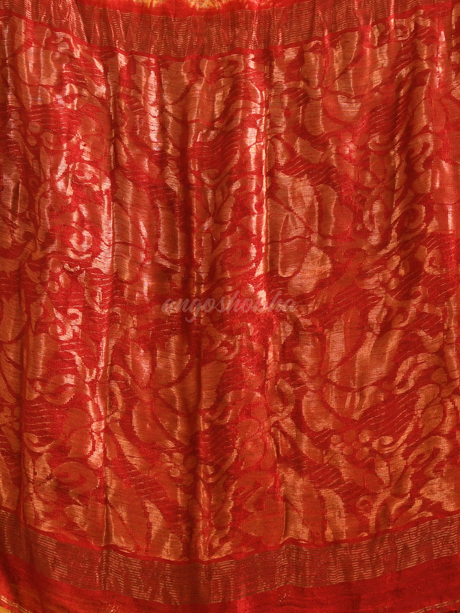 Yellow Matka Silk Red Taidai Jacquard Saree