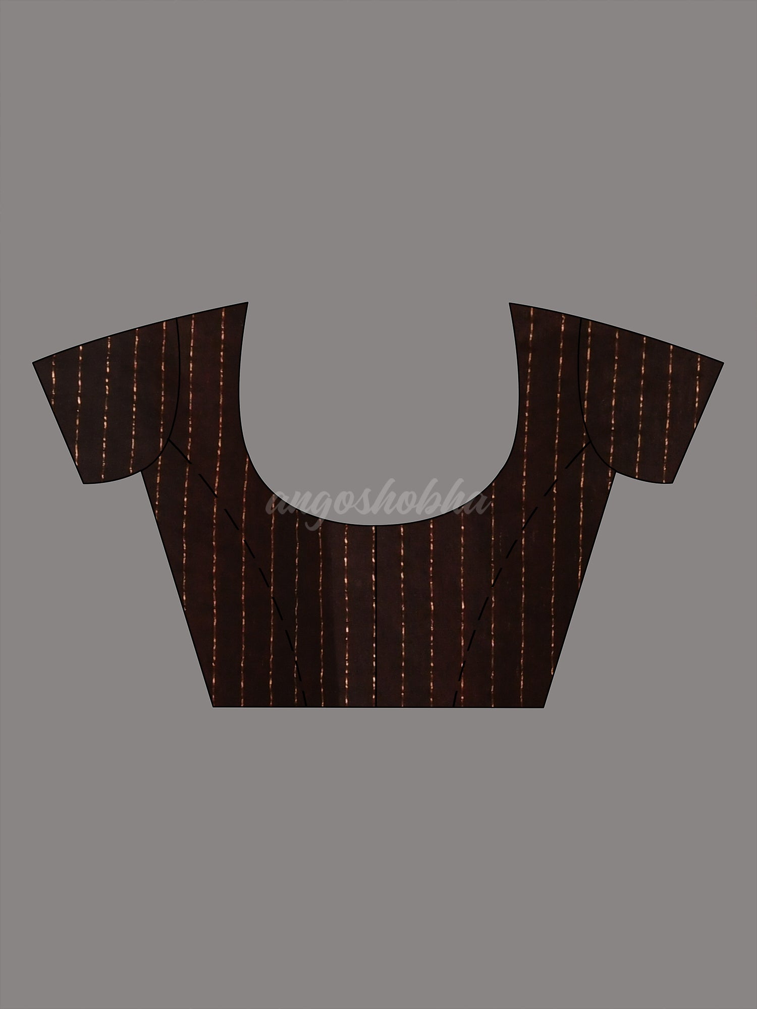 Red Matka Silk Black Taidai Jacquard Saree blouse