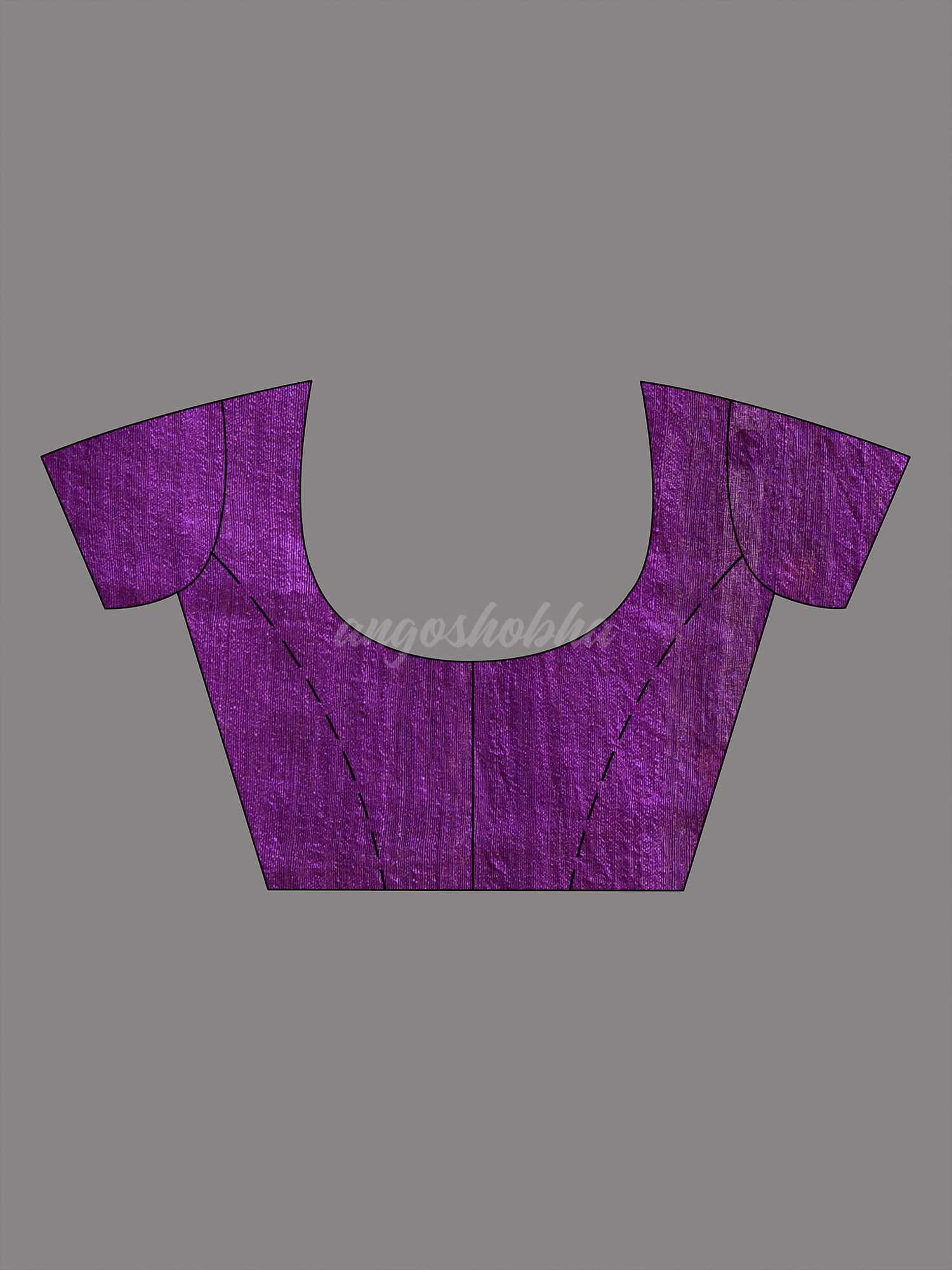 Violet Silk Matka All Body Guinea Sequence Handwoven Saree blouse