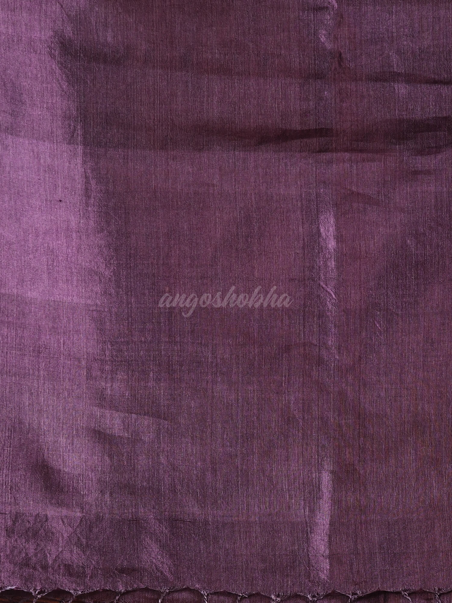 Violet Tussar All Body Zari Check Handwoven Saree