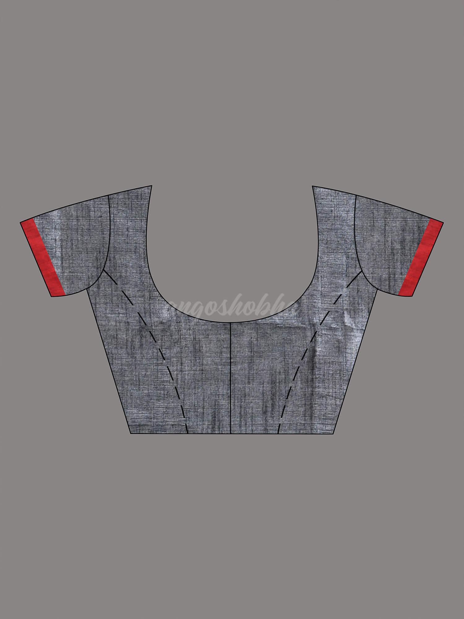 Grey Zari Cotton All Body Kantha Buti Handloom Tissue Saree