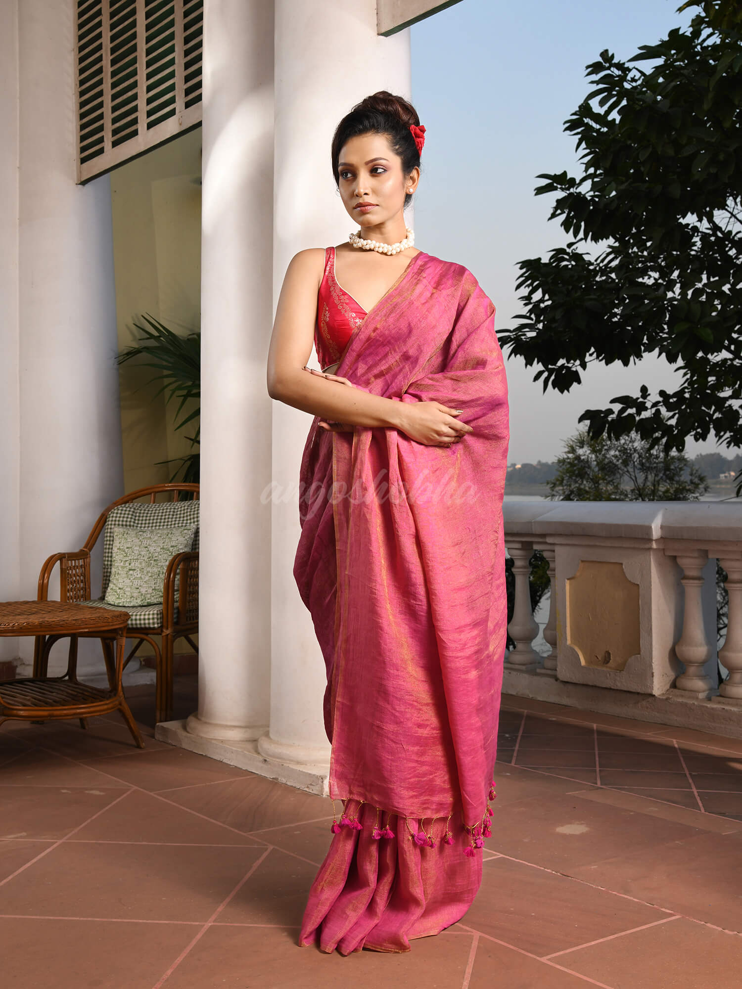 Discover elegance with our exquisite tissue saree collection