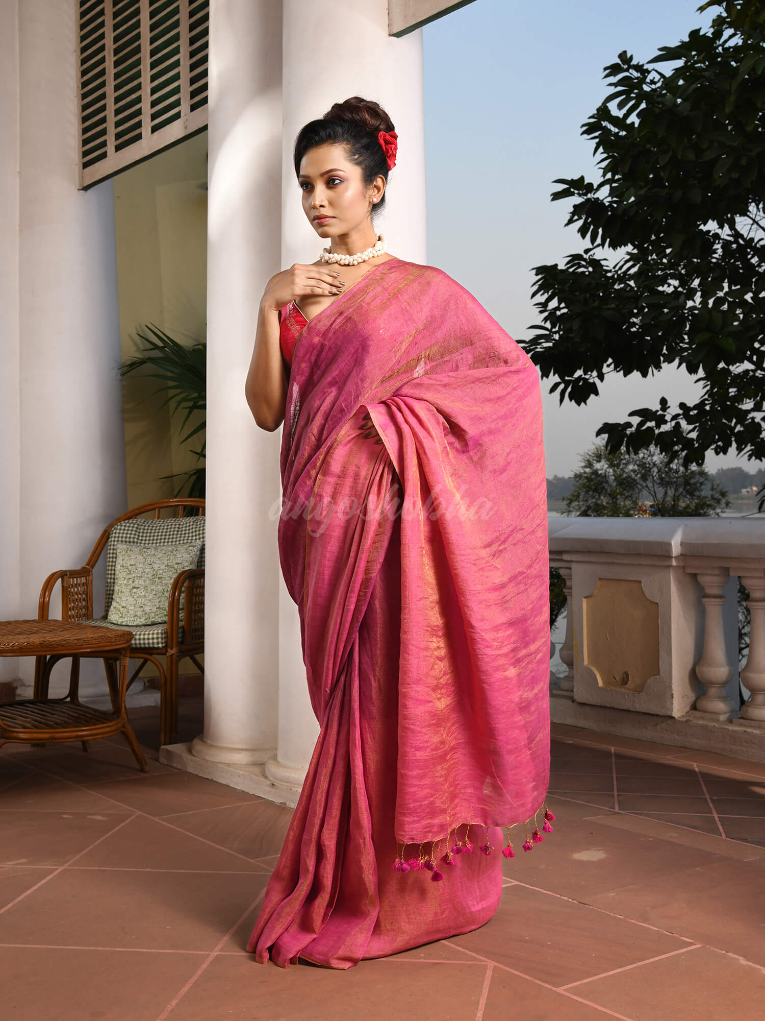 Discover elegance with our exquisite tissue saree collection