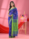 Blue Cotton Blend All Body Buti Handloom Saree