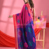 Fandango Pink Cotton Blend Jacquard Work Handloom Saree