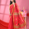 Red Cotton All Body Buti Handloom Saree