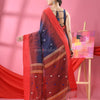 Dark Blue Cotton Tie Dye Handloom Saree