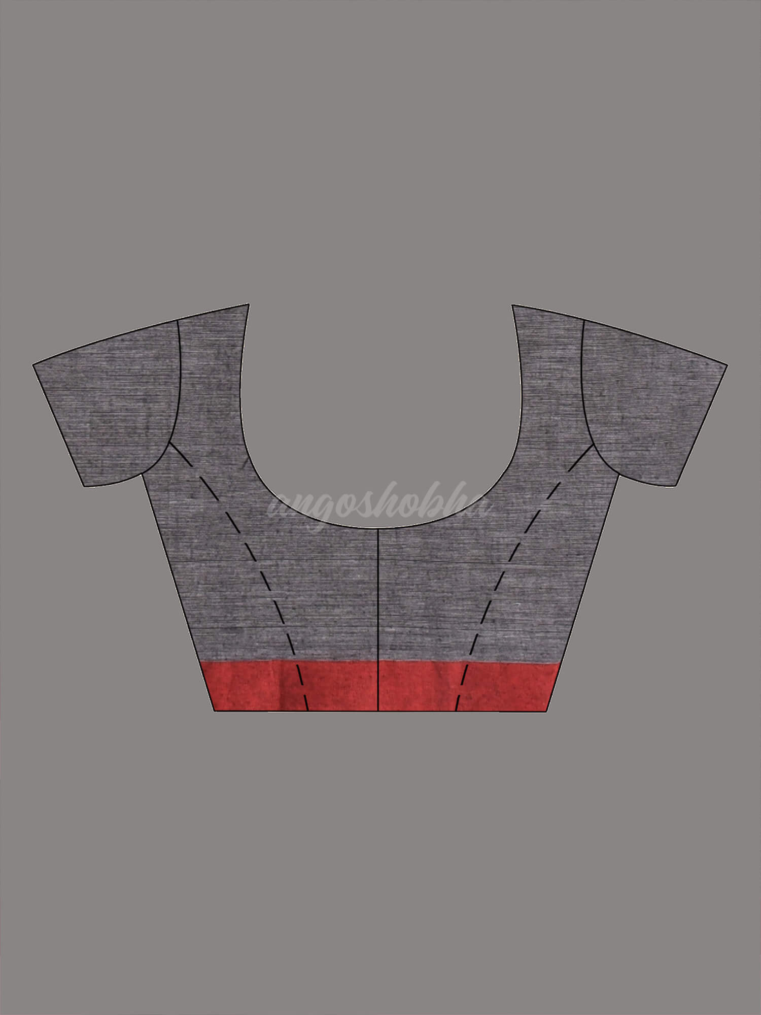 Grey Cotton All Body Plus Buti Handloom Saree