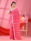Light Pink Cotton All Body Buti Handloom Saree