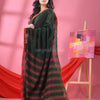 Bottle Green Cotton All Body Buti Handloom Saree