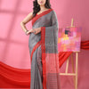 Grey Cotton All Body Ball Buti Handloom Saree