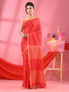 Red Cotton All Body Love Buti Handloom Saree