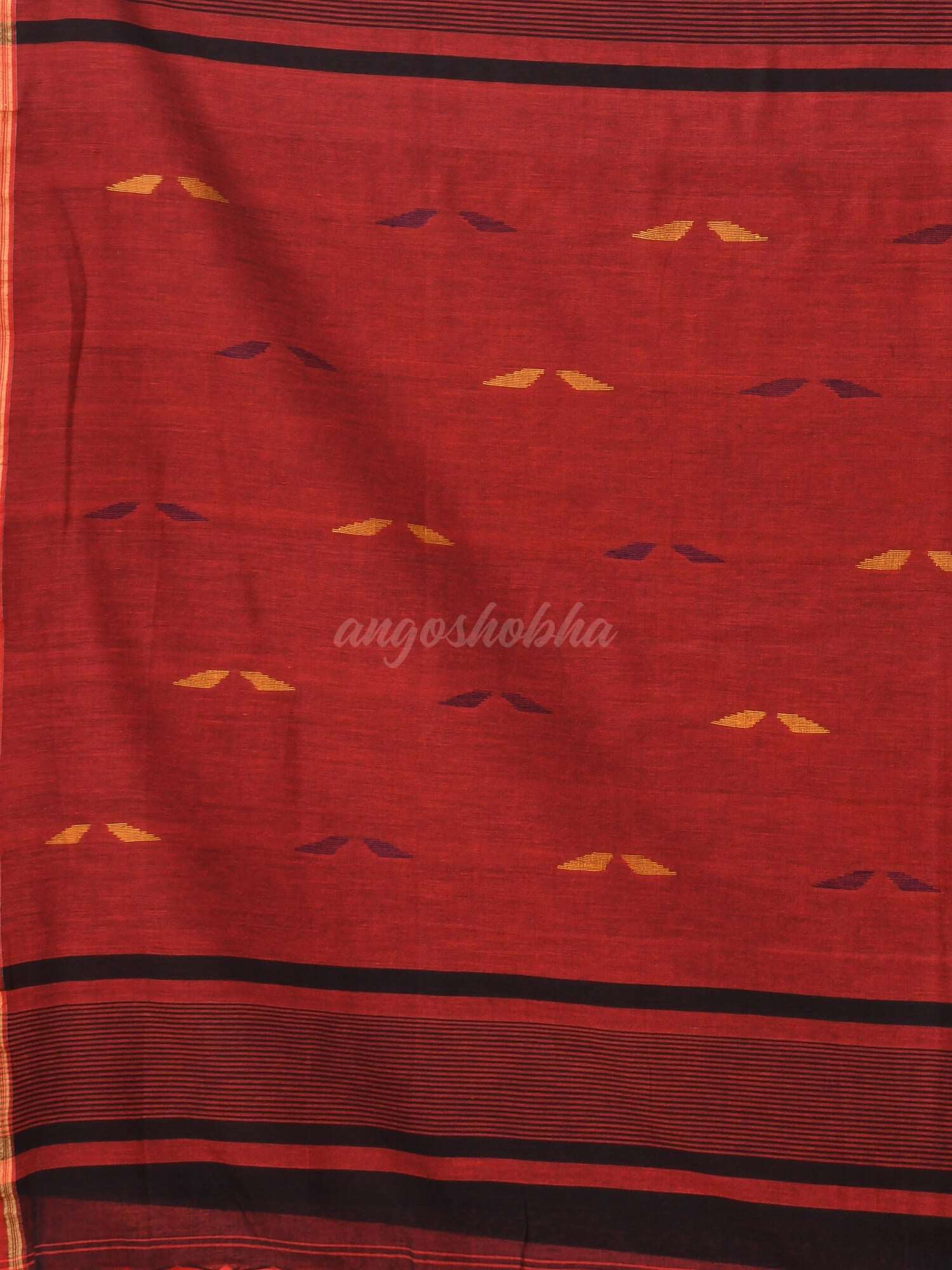 Black Cotton All Body Buti Handloom Saree