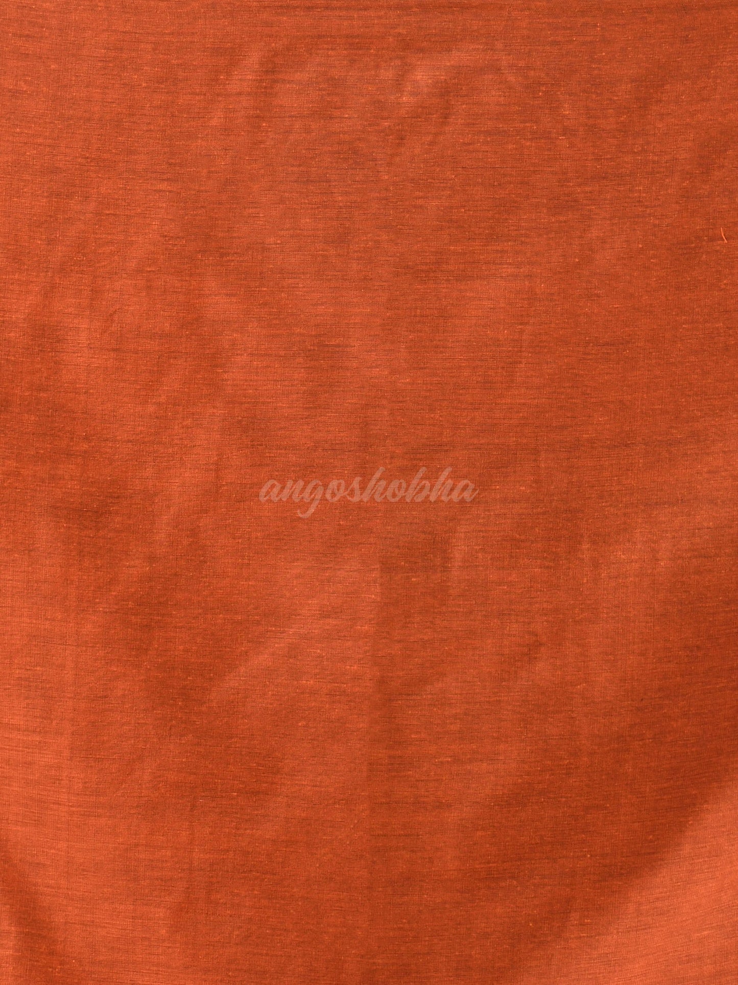 Orange Cotton Molmol Handloom Saree