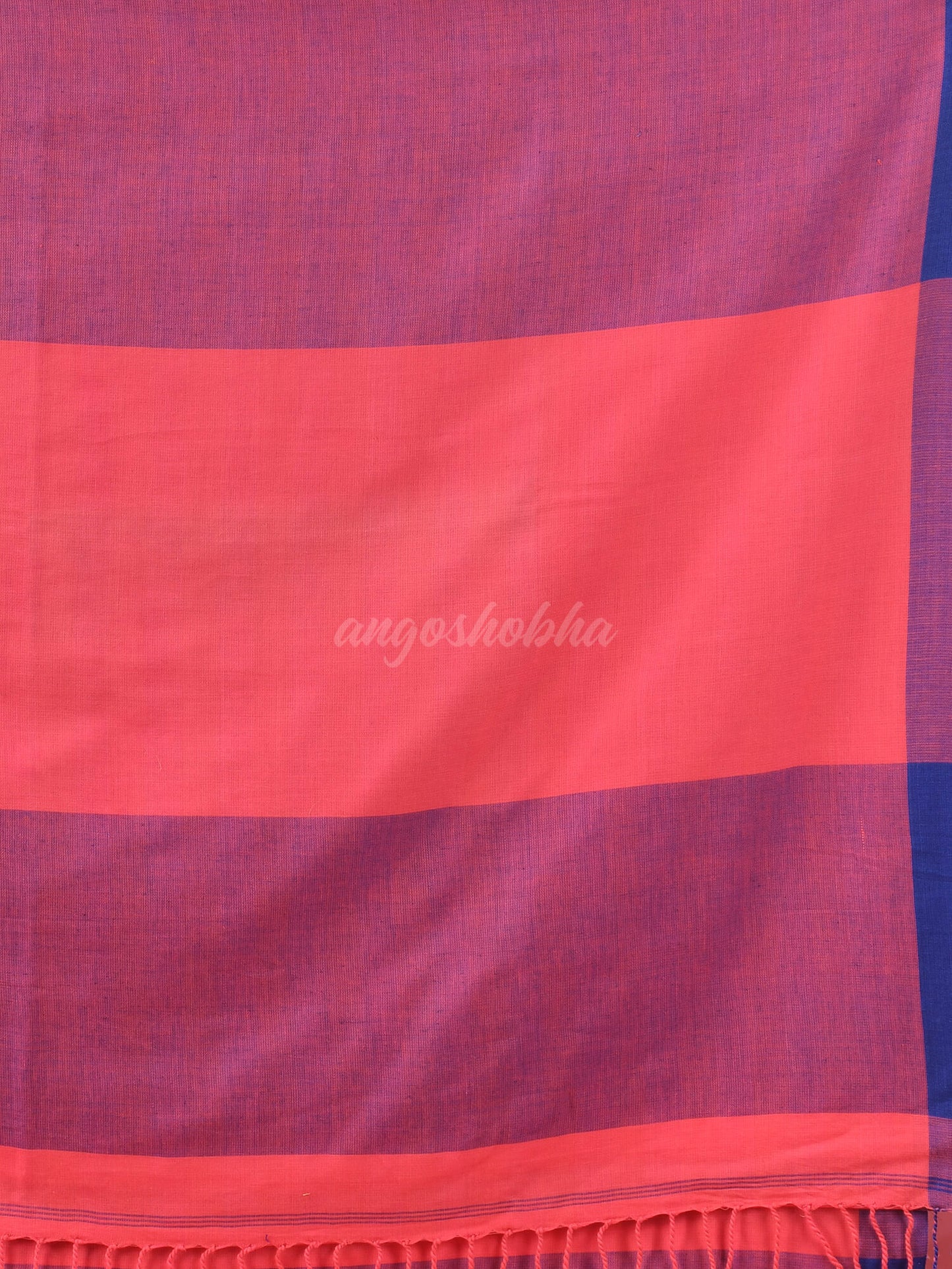 Peach Cotton Handloom Saree