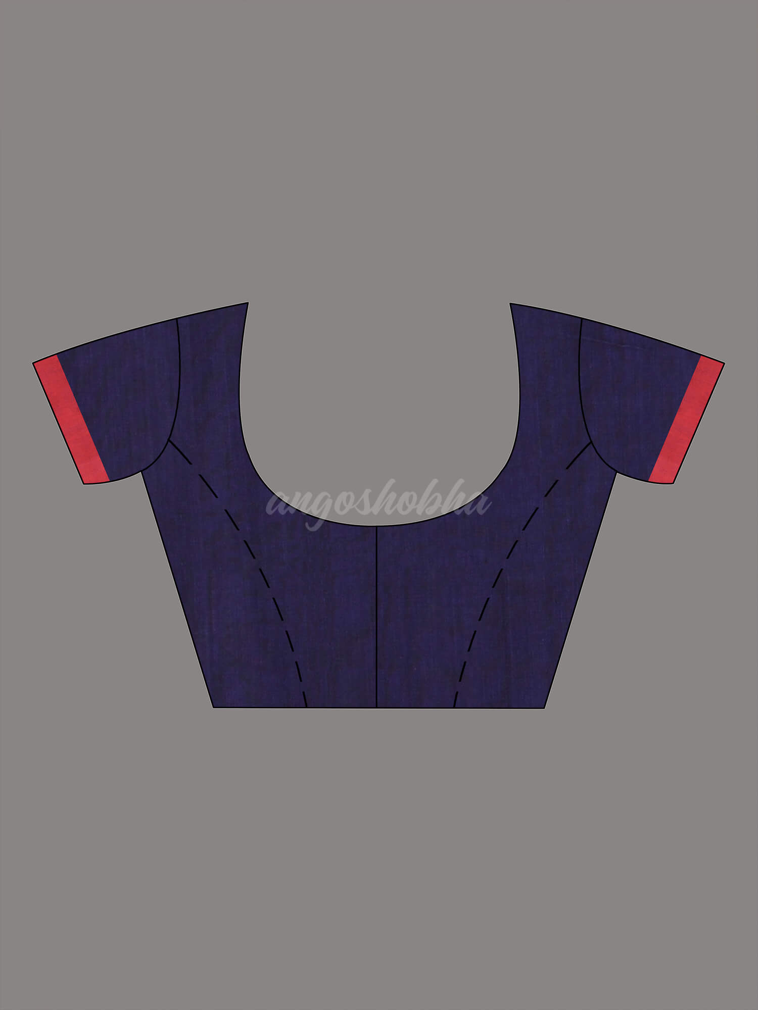 Navy Blue Cotton All Body Kantha Stitch Buti Handloom Saree