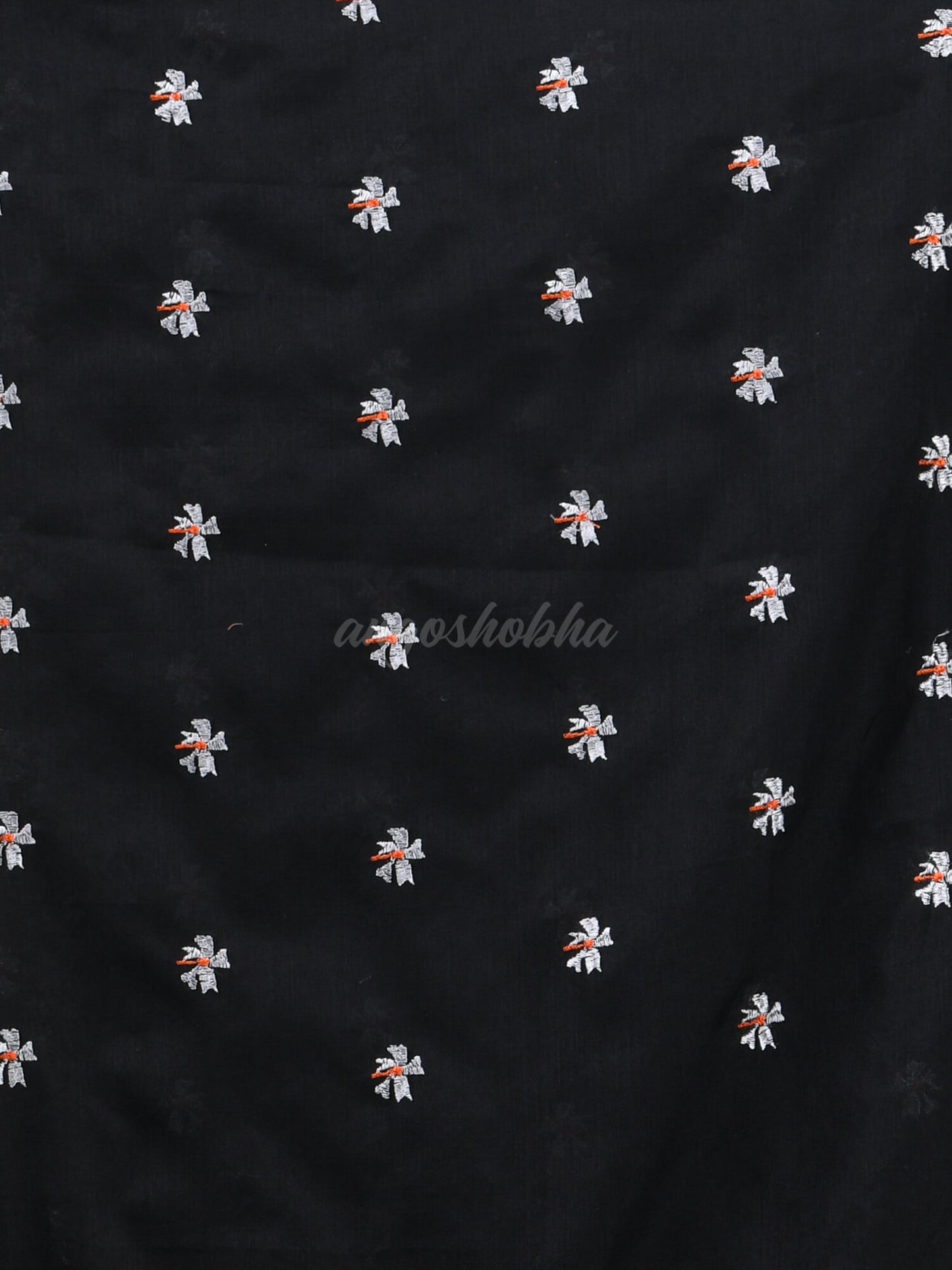 Black Cotton Blend Handloom Saree