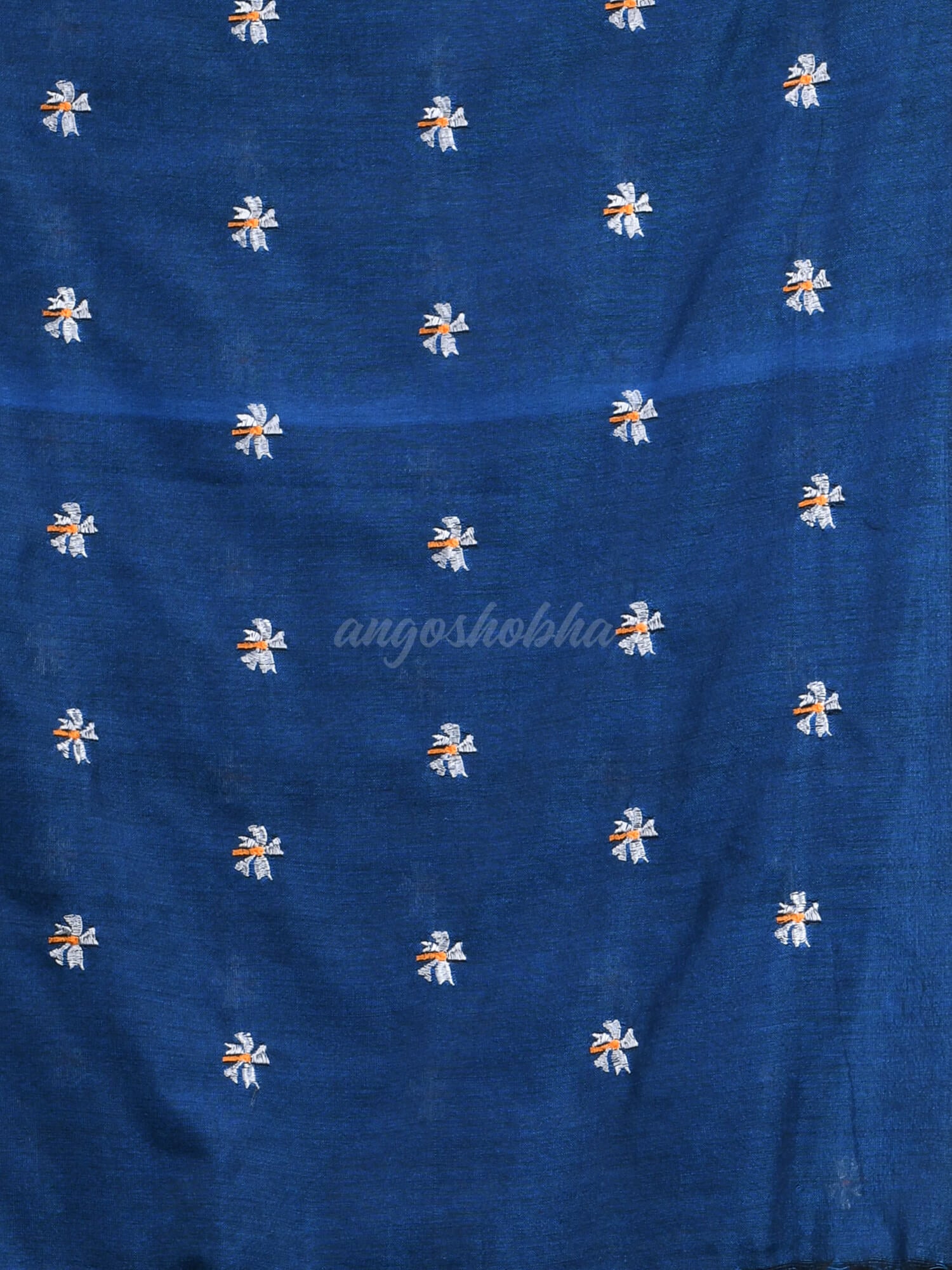 Turquoise Cotton Blend Handloom Saree